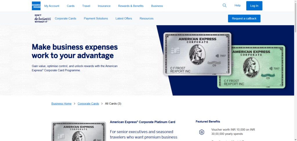11 Best Corporate Credit Card Programs for Businesses 2 American Express Corporate Card
