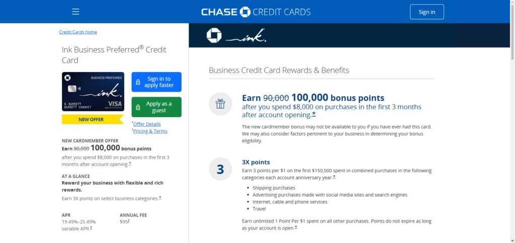 11 Best Corporate Credit Card Programs for Businesses 7 Chase Ink Business Preferred