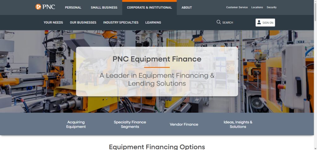10 Best Equipment Financing Companies in the USA (2026 Guide) 11 PNC Equipment Finance