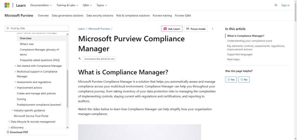 10 Best AI Compliance Monitoring Platforms for 2026 3 Microsoft Purview Compliance Manager