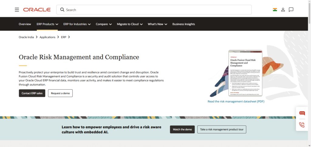 10 Best AI Compliance Monitoring Platforms for 2026 4 Oracle Risk Management Cloud