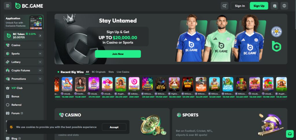 10 Top Solana & Bitcoin Gambling Sites with Fast Cashouts 3 BC.Game