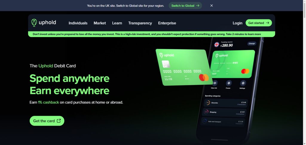 10 Best Crypto Credit Cards 2026 with Bitcoin & Ethereum Rewards 10 Uphold Debit Card
