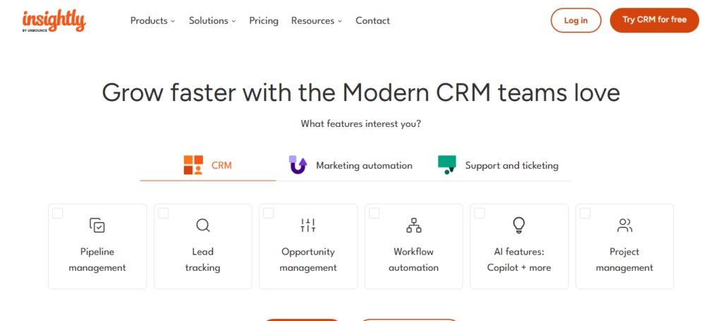 11 Best CRM Software Options for Growing Sales Teams 7 Insightly CRM
