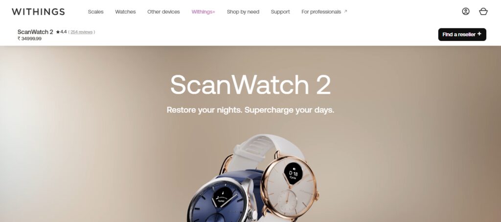 10 Biohacking Wearables to Boost Sleep & Longevity 8 Withings ScanWatch 2