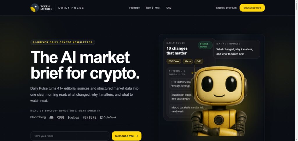 Top 10 Platforms Combining Crypto Bots & Budget Tools Smart 4 Token Metrics AI