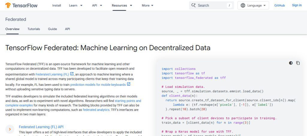 Google TensorFlow Federated