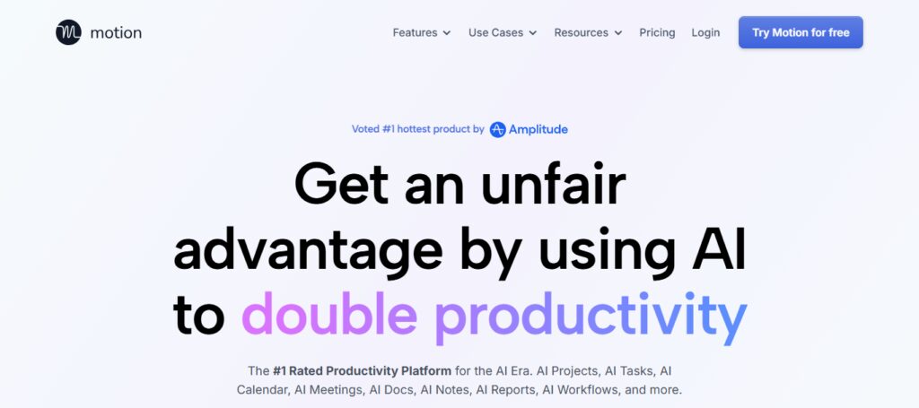 Top 10 Agentic Productivity Tools for Email & Calendar AI 5 Motion AI Calendar