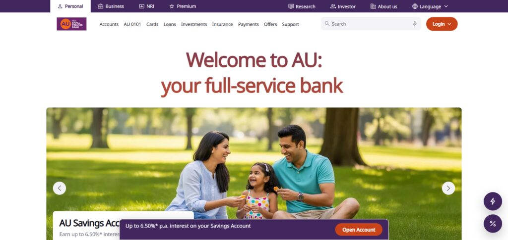 10 Best Savings Accounts with High Interest Rates in India 3 AU Small Finance Bank