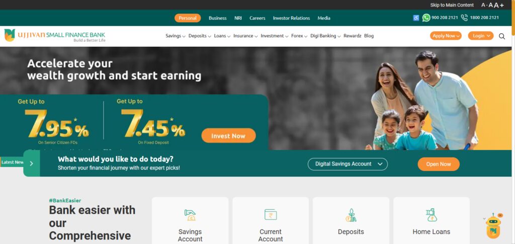 10 Best Savings Accounts with High Interest Rates in India 6 Ujjivan Small Finance Bank