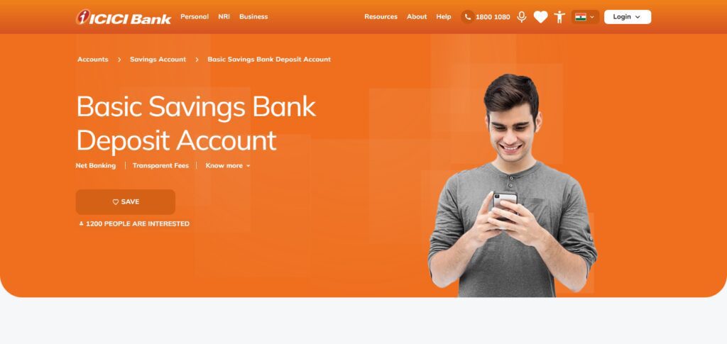 ICICI Bank Basic Savings Account