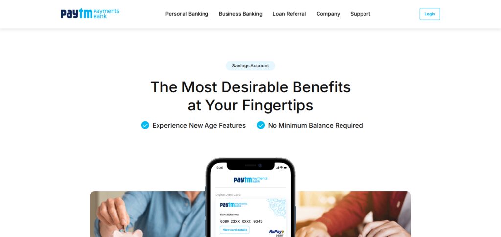 Paytm Payments Bank Savings Account