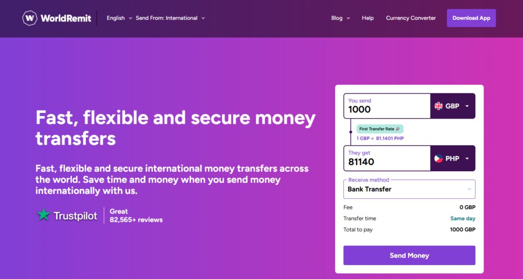 10 Fastest Money Transfer Apps for Same-Day International Transfers 5 WorldRemit