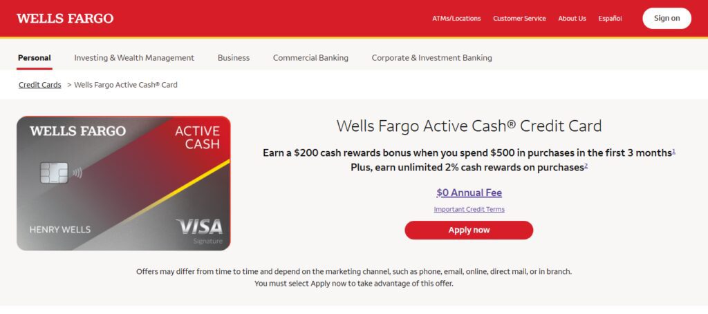 10 Best Credit Cards in 2026 for Cashback & Travel Rewards 9 Wells Fargo Active Cash® Card