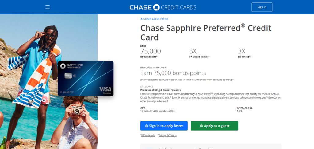 10 $5,000 Limit Credit Cards With Instant Approval in 2026 2 Chase Sapphire Preferred® Card