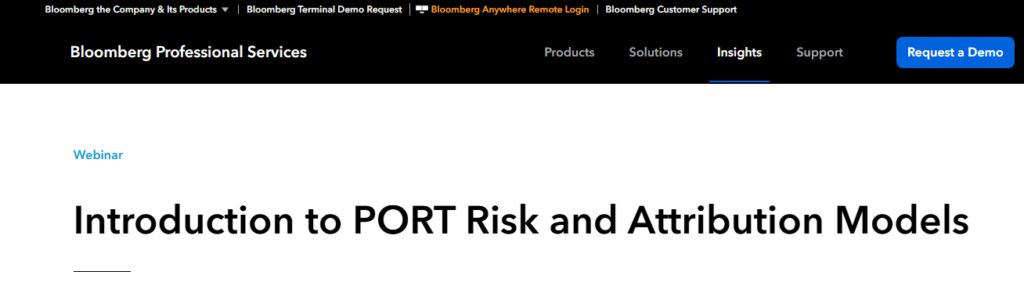 Bloomberg PORT  