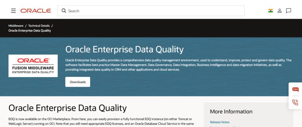 10 Best AI Platforms for Enterprise Data Consistency Monitoring 4 Oracle Enterprise Data Quality (EDQ)