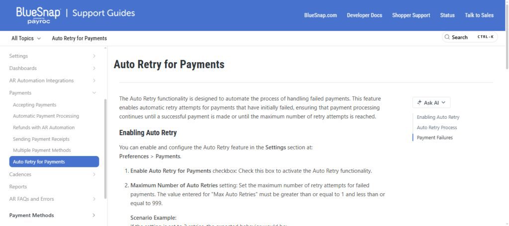 BlueSnap Retry Insights