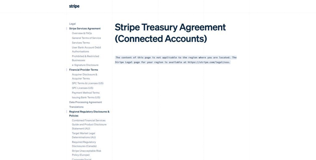 Stripe Treasury + Connect
