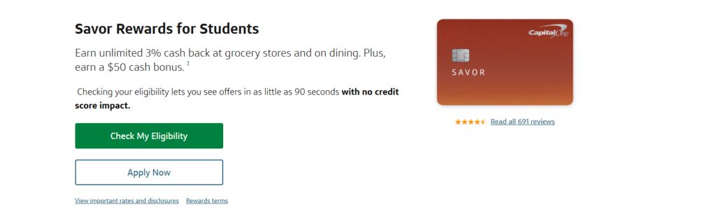 Top 10 Capital One Credit Cards for Low and Fair Credit Scores 6 Capital One SavorOne Student