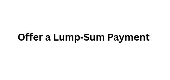 Offer a Lump‑Sum Payment