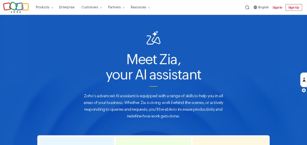 Zoho Zia