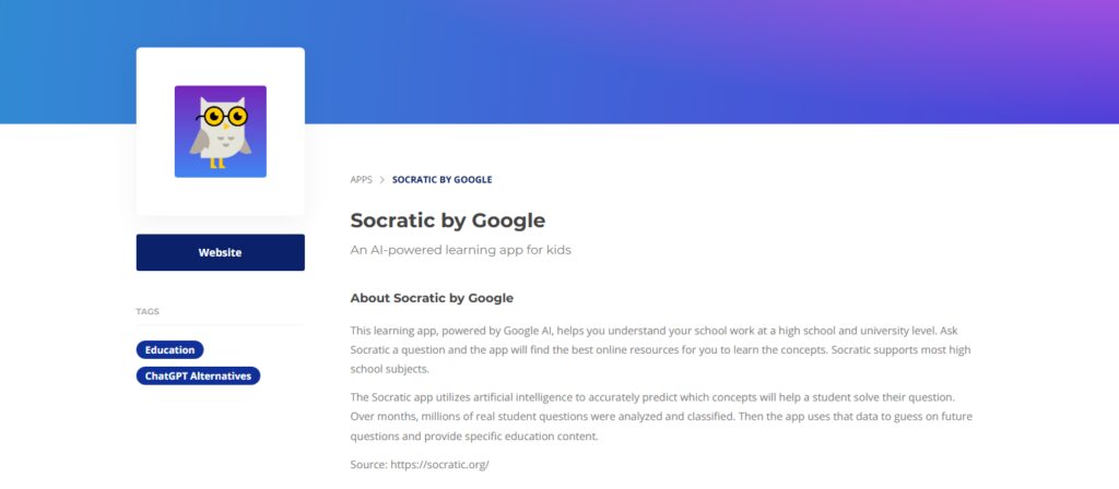 10 Best AI Tutoring Agents for Personalized Learning Pathways 4 Socratic by Google