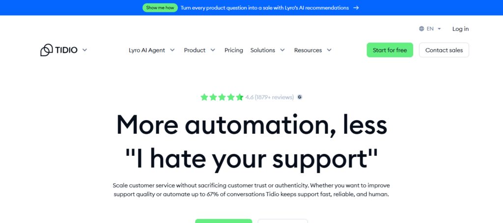 Tidio AI Chatbot