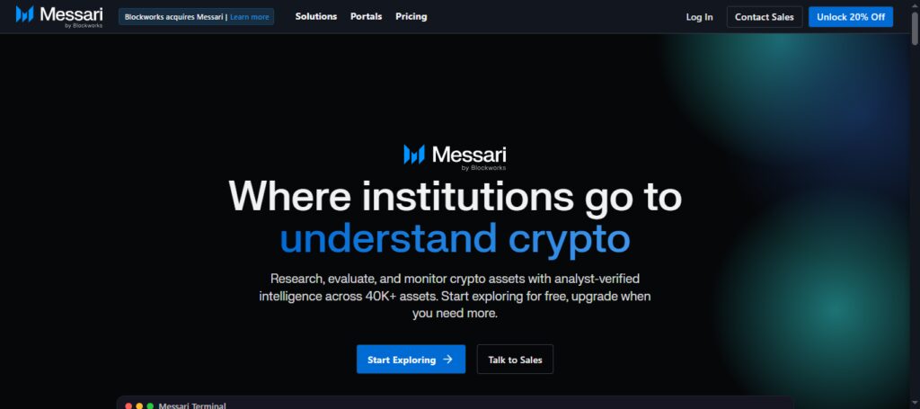 Messari OnChain Intel