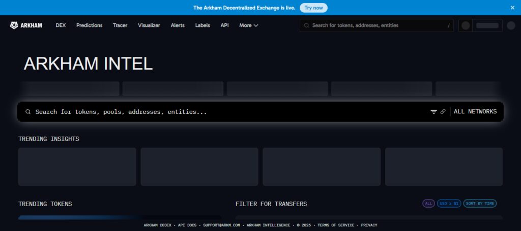 10 Best Crypto Market Scanners for Sudden Volatility Pumps 5 Arkham Intelligence