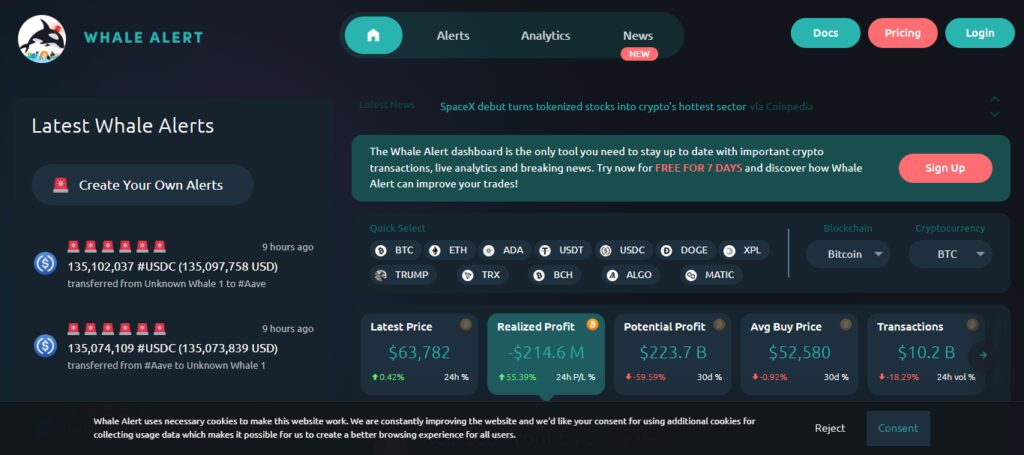 10 Best Crypto Market Scanners for Sudden Volatility Pumps 10 Whale Alert AI