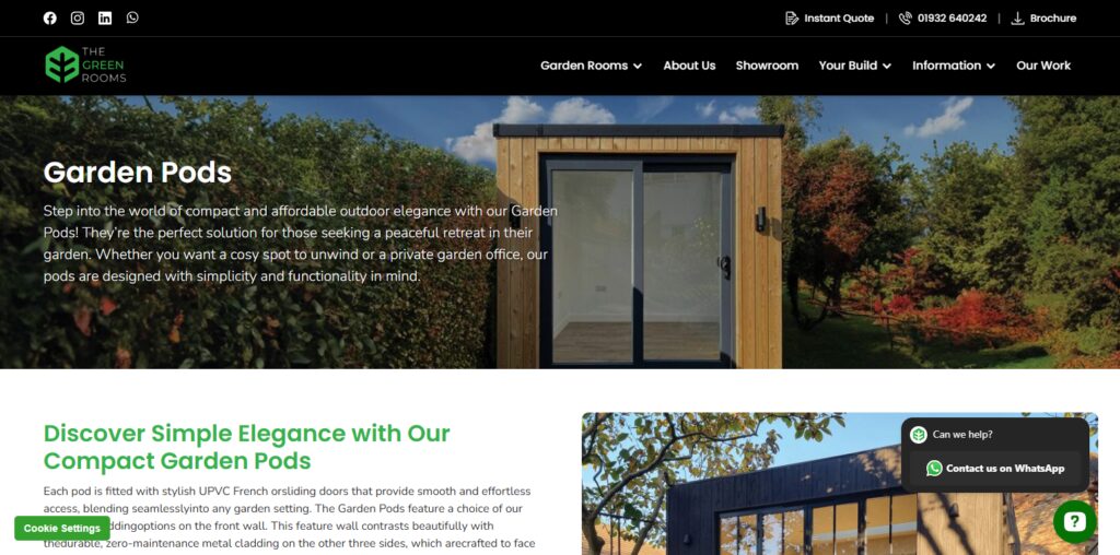 Green Garden Rooms Office Pod