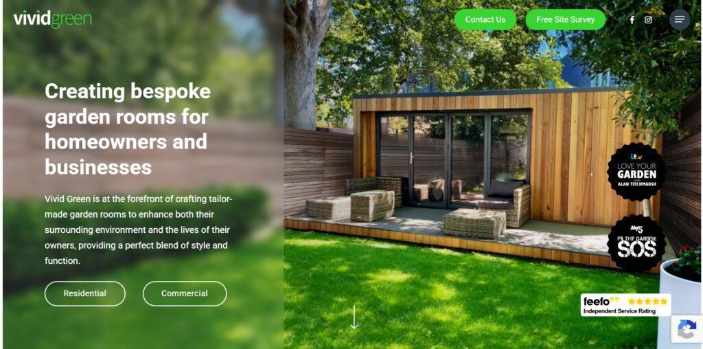 Vivid Green Garden Office Pod