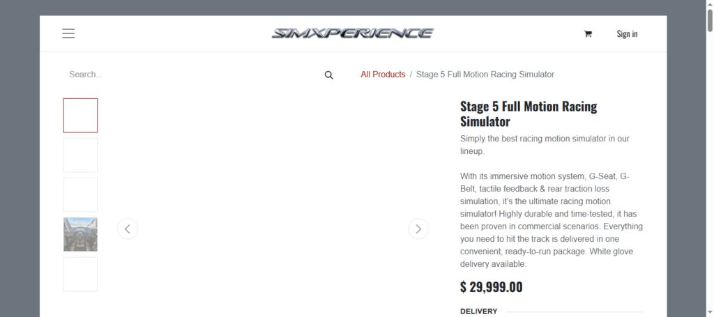 SimXperience Stage 5 Full Motion Rig
