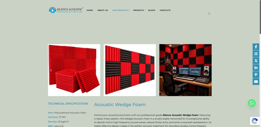 Acoustic Foam Wedge Panels