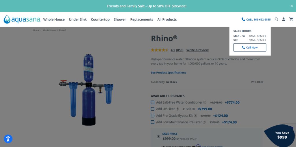 10 Best Smart Whole-House Water Filtration Systems 4 Aquasana Rhino Smart Whole House System