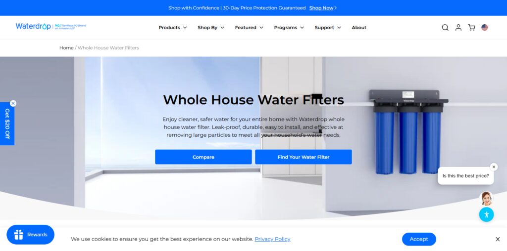 10 Best Smart Whole-House Water Filtration Systems 11 Waterdrop Whole House Smart Filtration System
