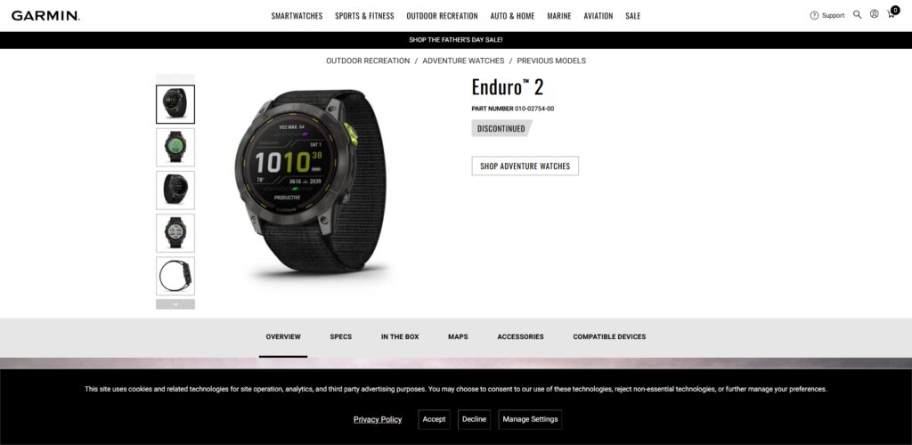 10 Best GPS Smartwatches with Offline Topo Maps 4 Garmin Enduro 2