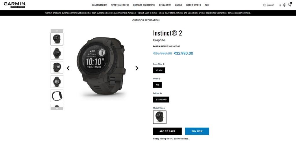 10 Best GPS Smartwatches with Offline Topo Maps 6 Garmin Instinct 2