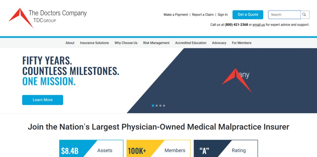 10 Best Medical Malpractice Insurance Carriers for Private Practices 2 The Doctors Company