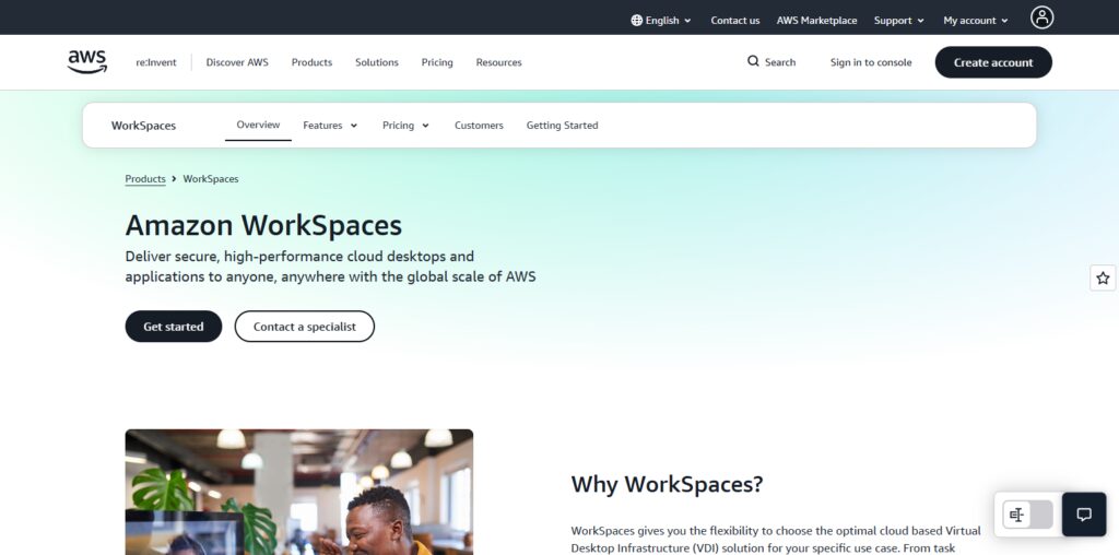 10 Best Cloud-Based Virtual Desktop Infrastructure (VDI) for Financial Analysts 5 Amazon Web Services WorkSpaces