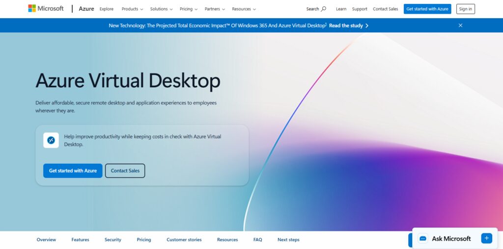 10 Best Cloud-Based Virtual Desktop Infrastructure (VDI) for Financial Analysts 3 Microsoft Azure Virtual Desktop