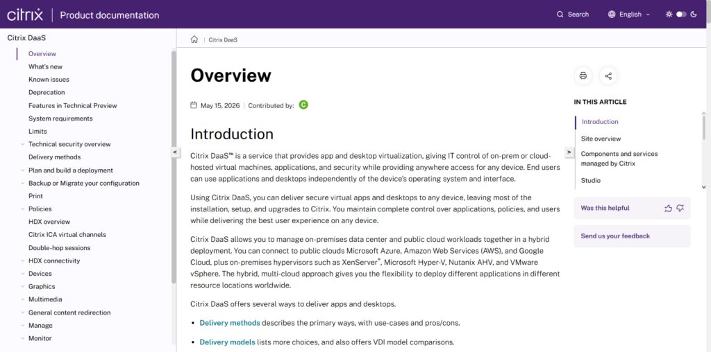 10 Best Cloud-Based Virtual Desktop Infrastructure (VDI) for Financial Analysts 2 Citrix DaaS