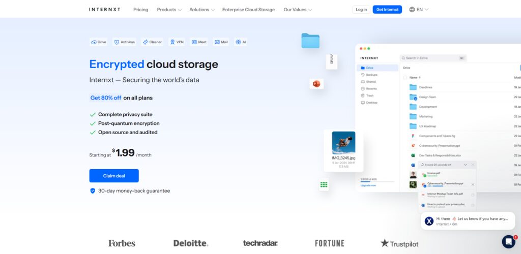 10 Best Privacy-First Cloud Hosting Providers for FinTechs 5 Internxt Cloud