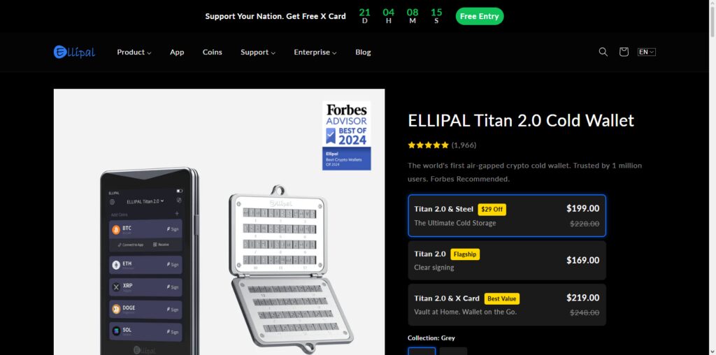 10 Best Crypto Hardware Wallets for Air-Gapped Security 2 Ellipal Titan