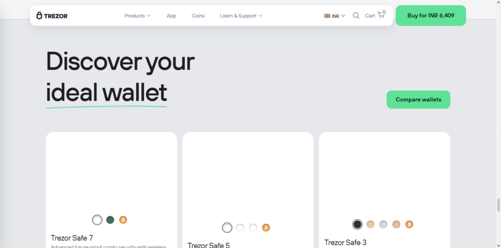 Trezor Safe 3 (Air‑Gap)