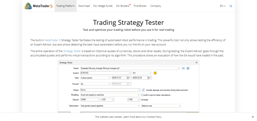 MetaTrader 5 Strategy Tester