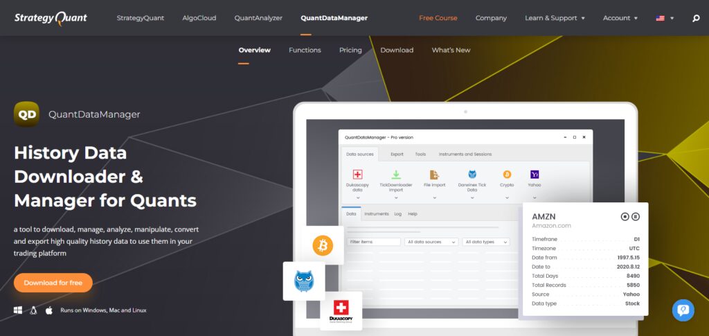 10 Best MetaTrader 5 (MT5) Backtesting Tools for Algorithmic Strategies 4 QuantDataManager (QDM)