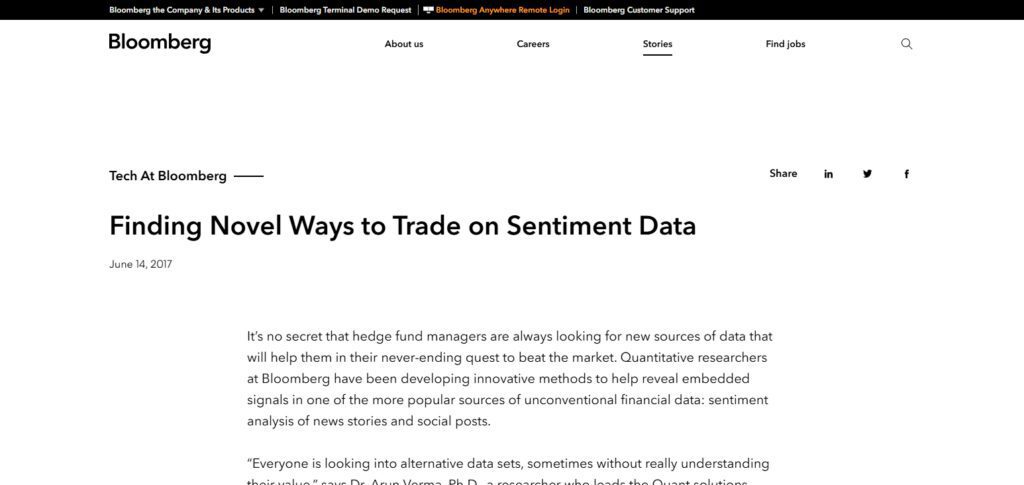 Bloomberg ML Sentiment