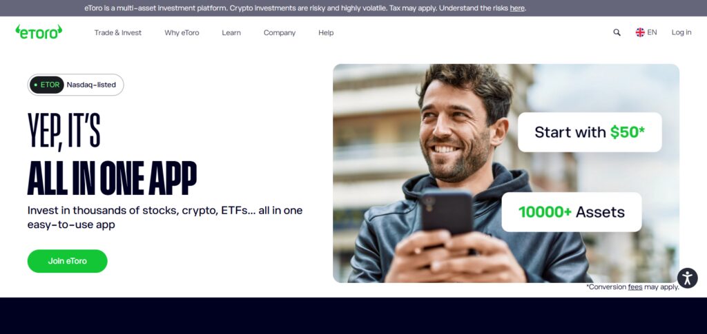 10 Best Automated Copy Trading Apps with Low Slippage for Beginners 2 eToro